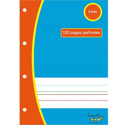 Feuilles Mobiles Perforees Serpodile A4 100P L3Mm