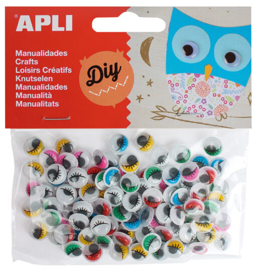 100 Yeux Mobiles Adhésifs - Coloris Assortis