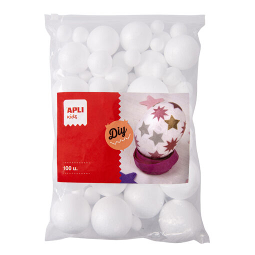 100 Boules En Polystyrène Tailles Assorties