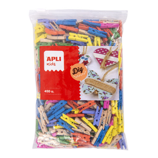 450 Mini Pinces En Bois Couleurs Diverses