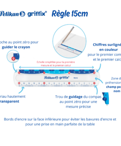 REGLE PELIKAN GRIFFIX 15 CM