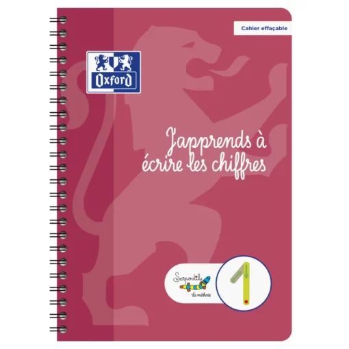 Cahier Apprentissage Chiffres Serpodile A5 50P Avec Stylo Effacable