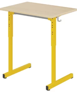 Table GANGE HR - plateau ép.19 mm mélaminé - chant ABS - piètement époxy - 70x50 cm - T3 à T6