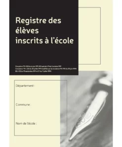 REGISTRE DES ELEVES INSCRITS À L'ECOLE EXA